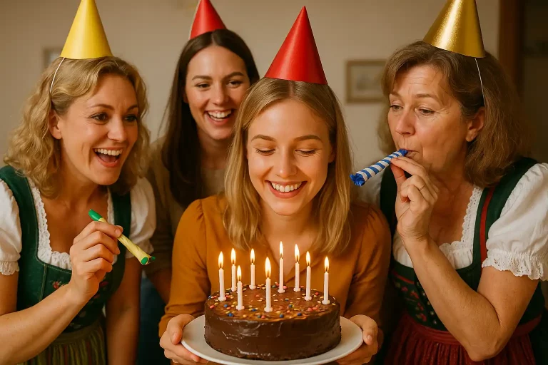 Geburtstagswünsche für Frauen: 4 Mädchen feiern Geburtstag